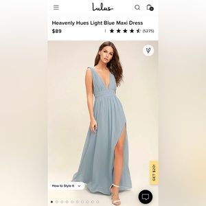 Lulu’s Heavenly Hues Sleeveless Light Blue Maxi Dress